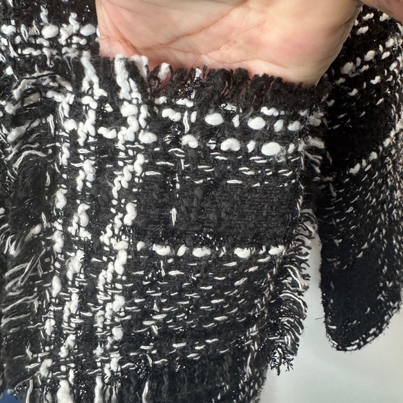 Frank Lyman Tweed Open Blazer Black - Picture 7 of 10